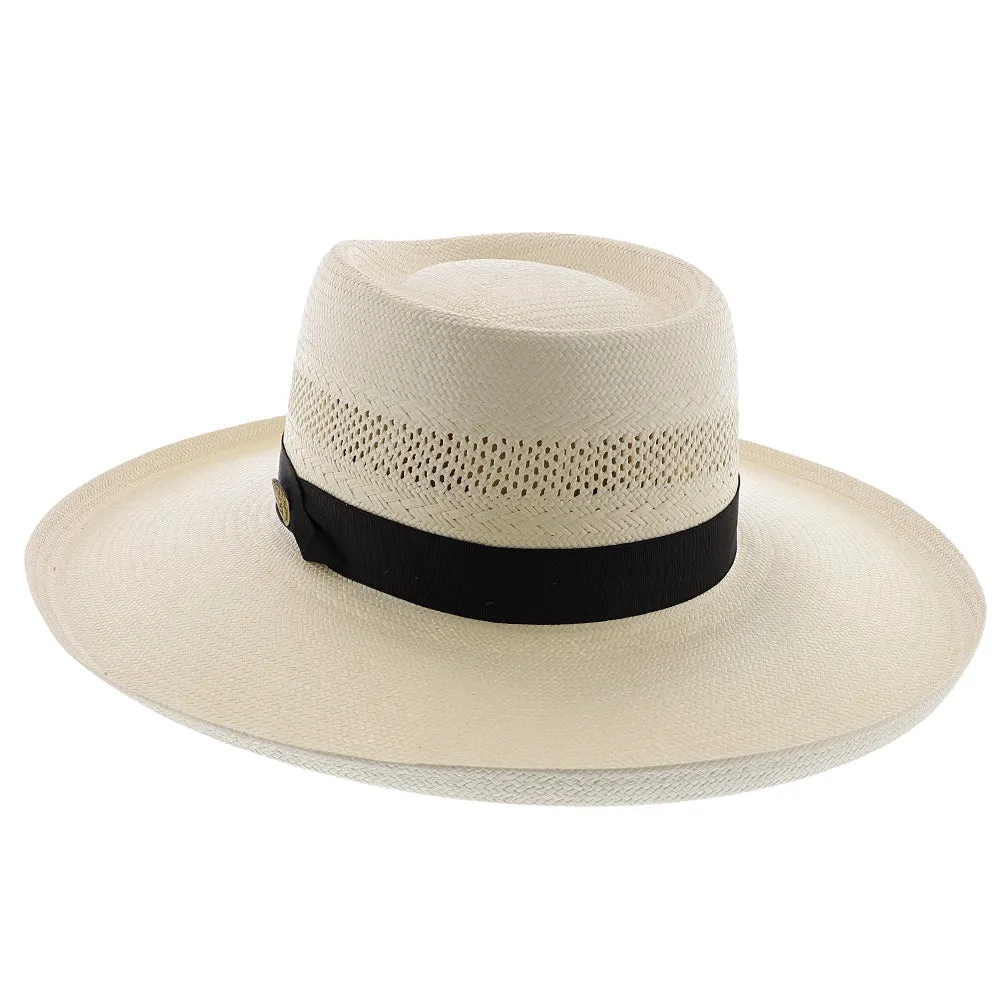 San Juan - Dobbs Vented Shantung Straw Fedora Hat