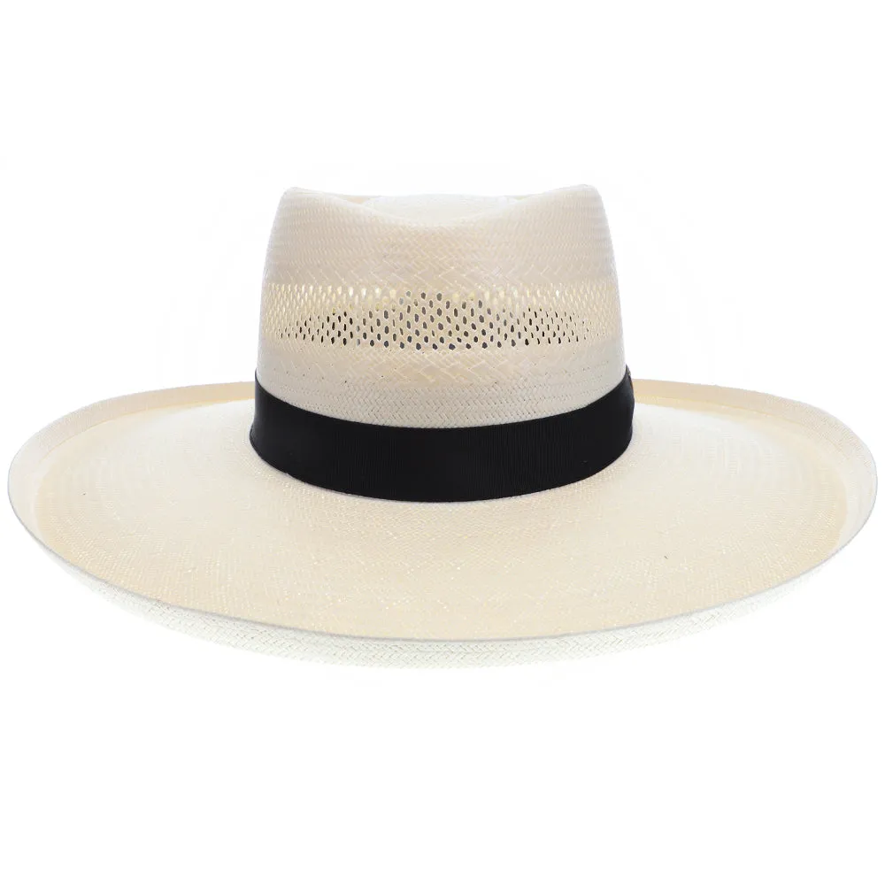 San Juan - Dobbs Vented Shantung Straw Fedora Hat