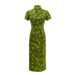 SPARKLE BY KAREN CHAN x  HK Heritage Museum【JUNK PARTY】100% Silk Cheongsam (Cap Sleeve)