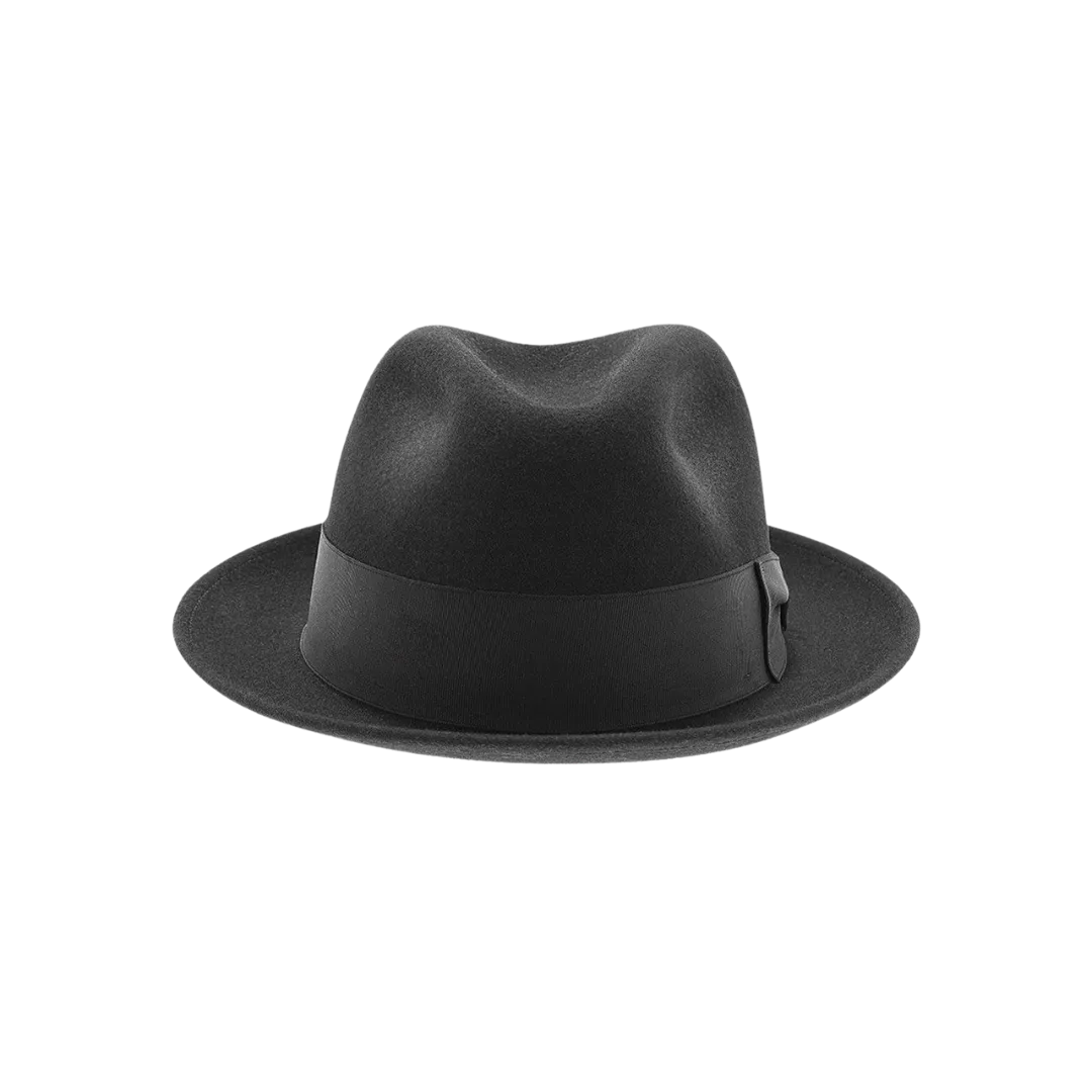 Stetson Hats Frederick Black Wool Felt Fedora Hat