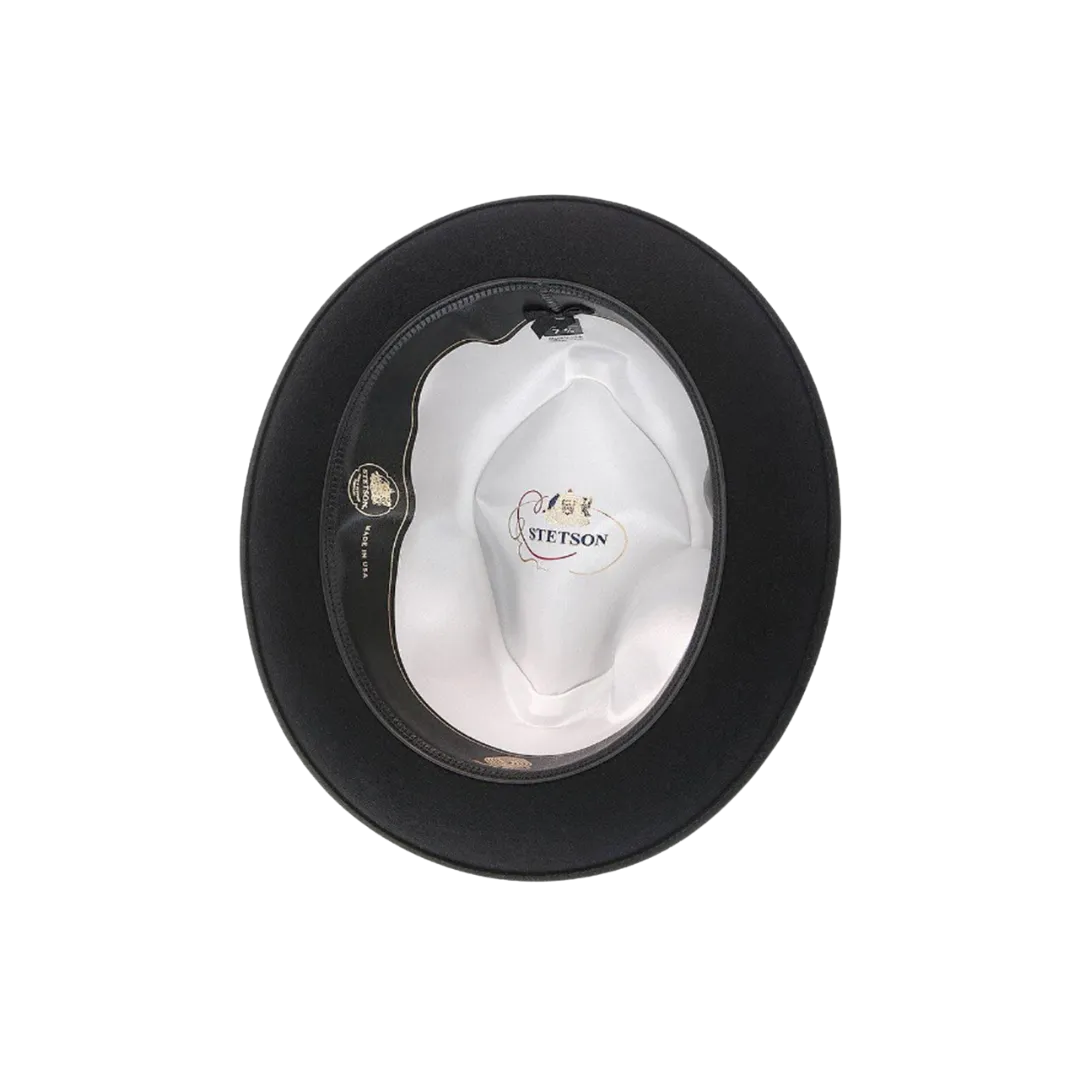 Stetson Hats Frederick Black Wool Felt Fedora Hat