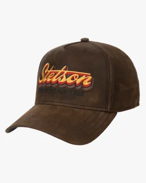 Stetson Oily Goat Suede Trucker Cap - Mud