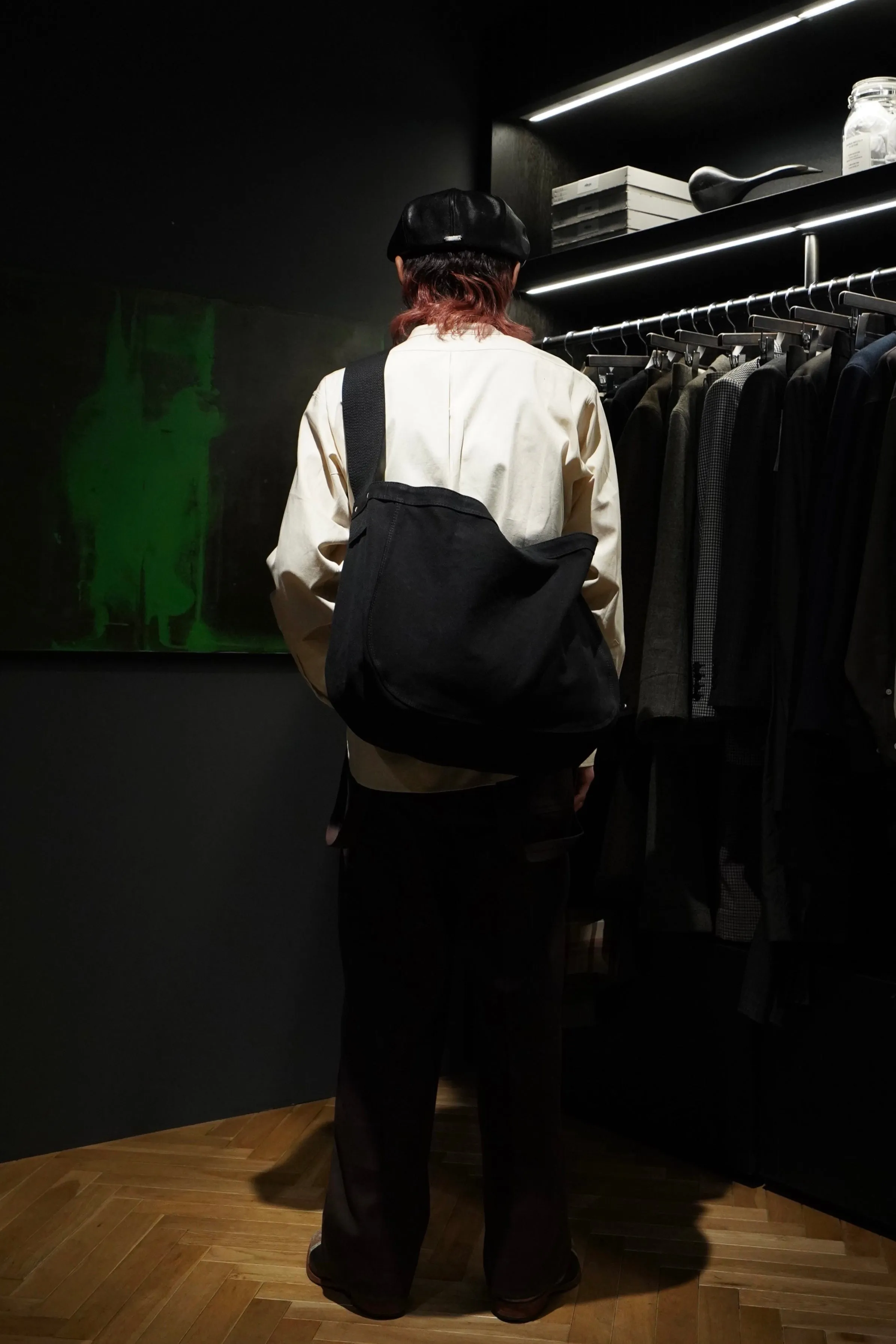 Taiga Takahashi NEWSBOY BAG (BLACK)