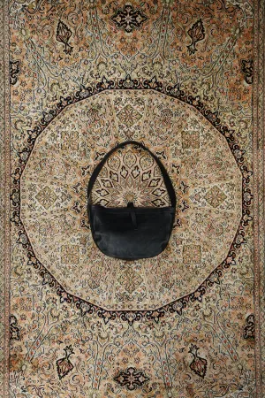 Taiga Takahashi NEWSBOY BAG SMALL (BLACK LEATHER)