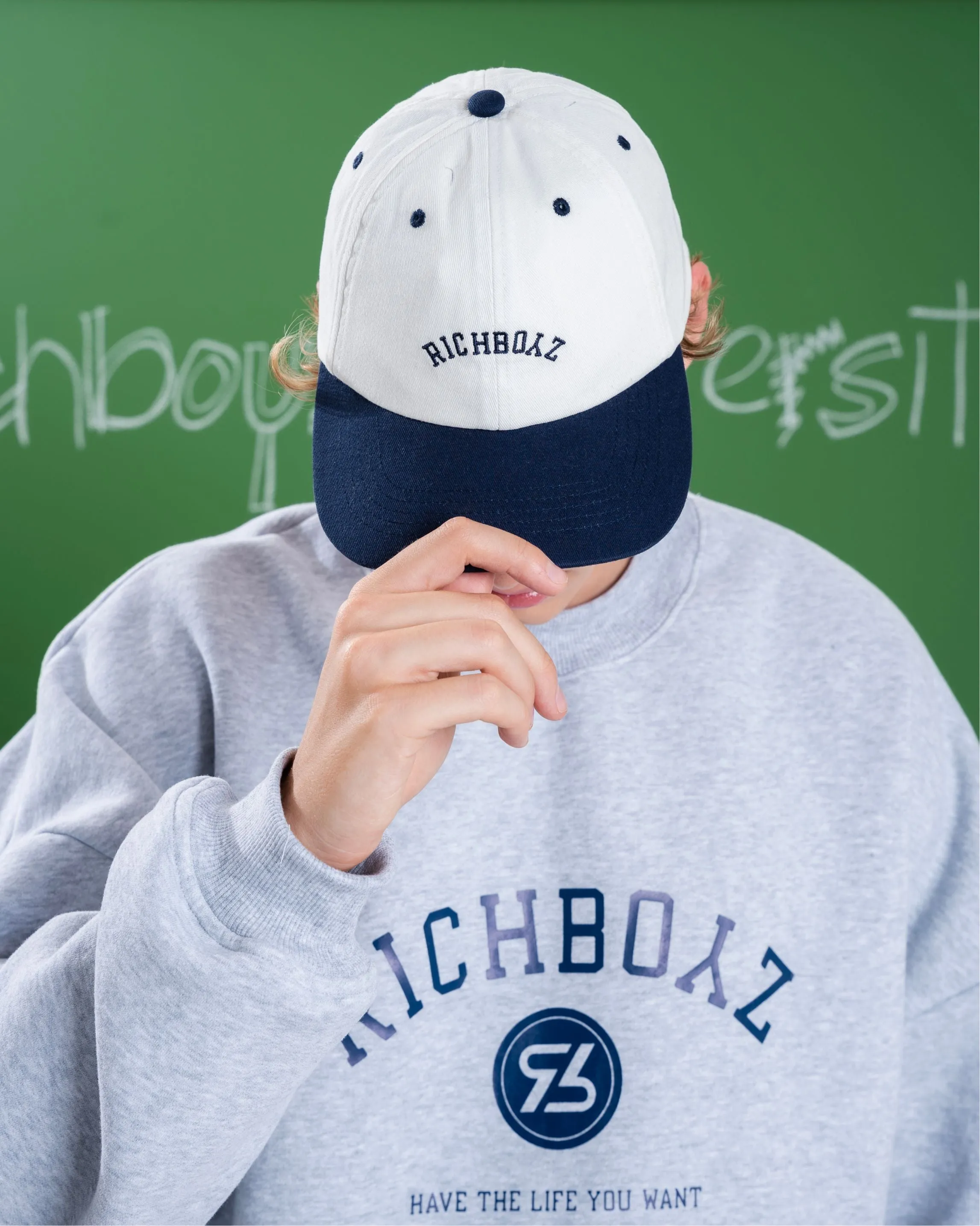 Velcro Strap Cap - Navy Blue