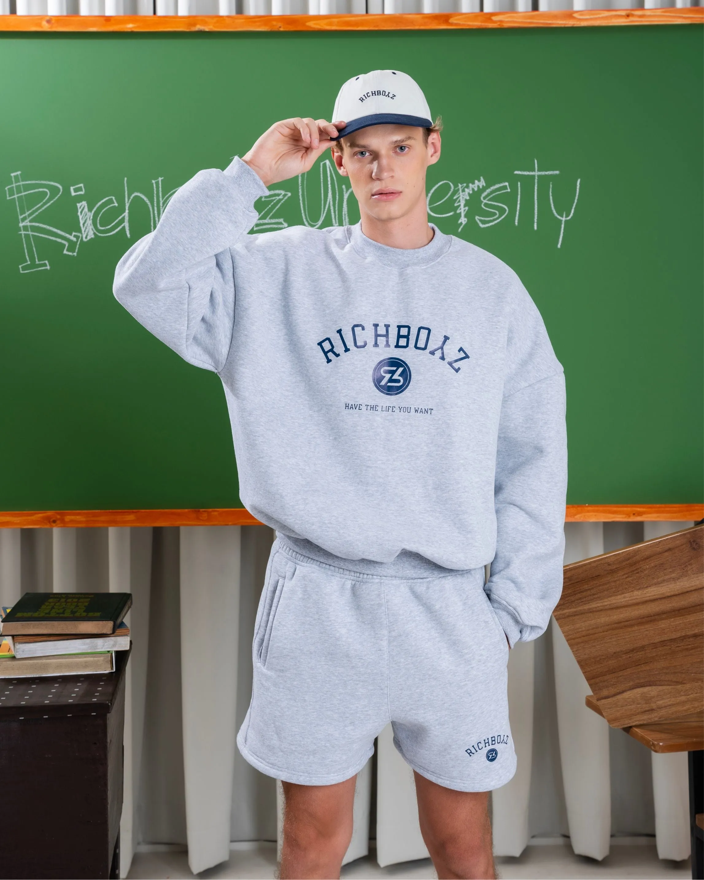 Velcro Strap Cap - Navy Blue