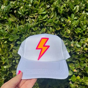 White LFD Lightning Bolt Hat