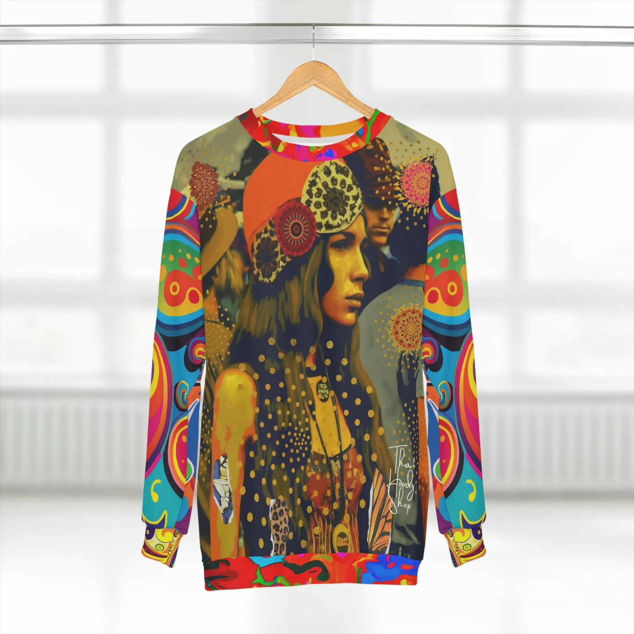 Woodstock Girl Mandala Unisex Sweatshirt (Gold Label)