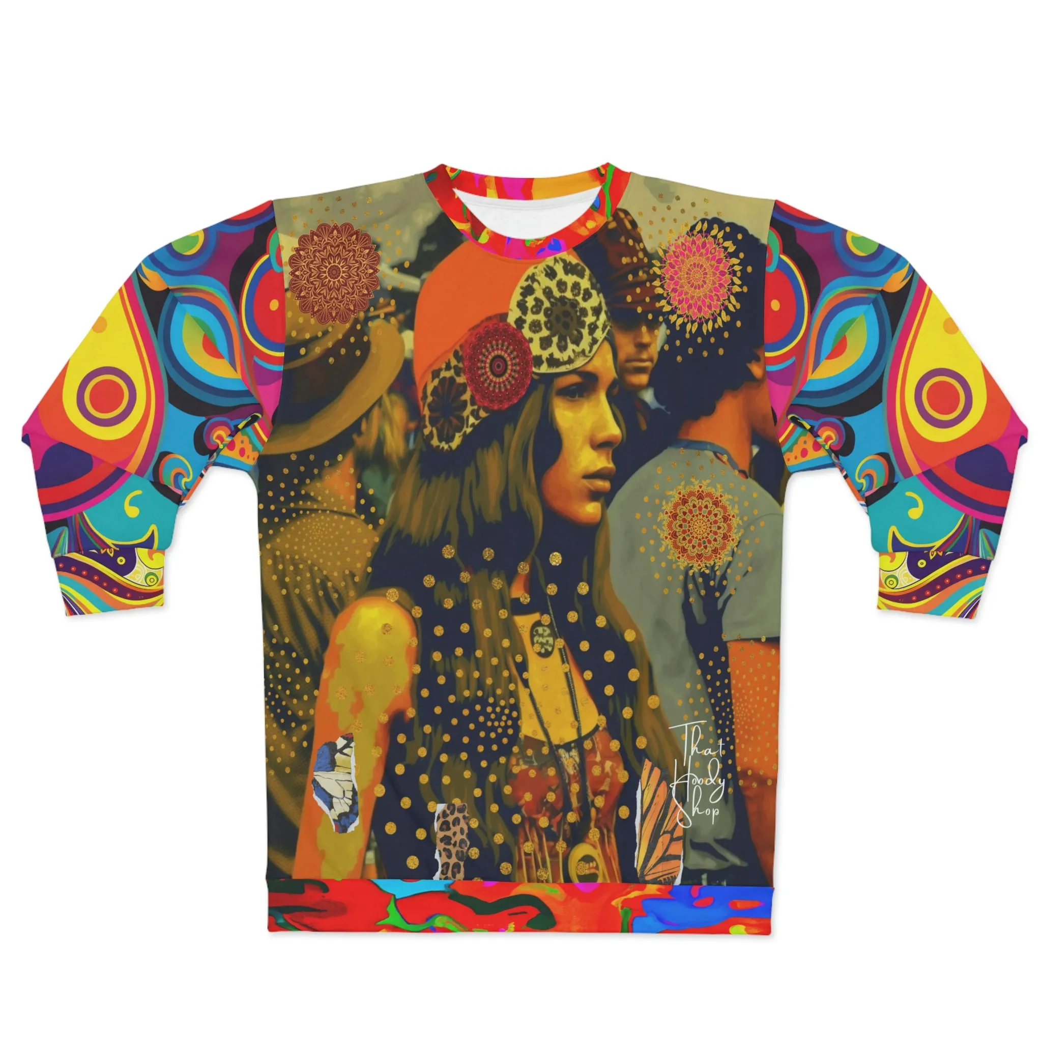 Woodstock Girl Mandala Unisex Sweatshirt (Gold Label)