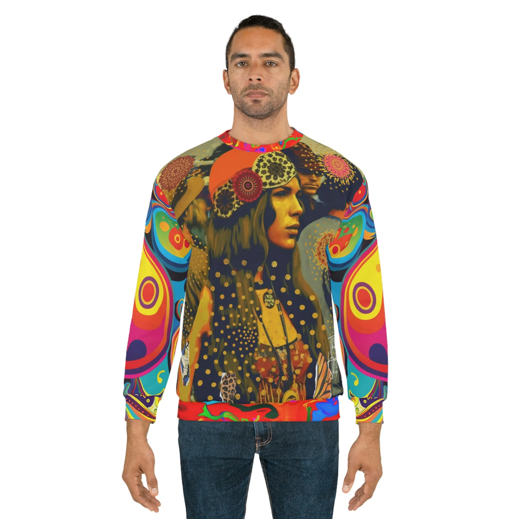 Woodstock Girl Mandala Unisex Sweatshirt (Gold Label)